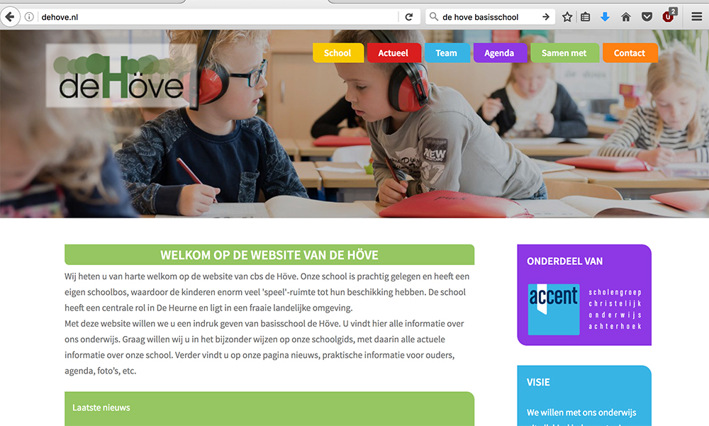 Website basisschool De Höve
